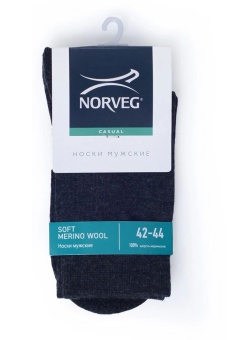 Термоноски мужские NORVEG SOFT MERINO WOOL цвет тёмно-серый