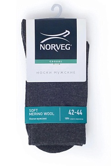 Термоноски мужские NORVEG SOFT MERINO WOOL, цвет АНТРАЦИТ 