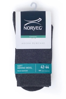 Термоноски мужские NORVEG SOFT MERINO WOOL, цвет АНТРАЦИТ 